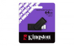 USB Atmintinė - Kingston DataTraveler Exodia 64GB USB 3.2 Gen 1 Juoda