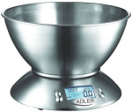 Adler | Kitchen scales | AD 3134 | Maximum weight (capacity) 5 kg | Graduation 1 g | Stainless steel