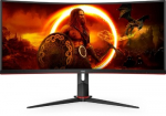 AOC CU34G2XP 180Hz lenktas LED GAMING monitorius su garsiakalbiais ir VA bei AMD FreeSync Premium technologijomis | 34 colių | 3440x1440, 21:9, 110ppi, VESA DisplayHDR 400 | Reakcijos laikas: 1ms (GtG) | Peržiūros kampas: 178&deg;/​178&deg; | Jungtys: HDMI,  ...