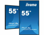 IIYAMA LH5541UHS-B2 55inch 3840x2160 4K UHD IPS panel 1precent Haze Landscape and Portrait mode Speakers 2x 10W VGA 3x HDMI 500cd/m2