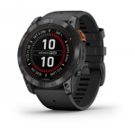 Garmin fenix 7X Pro Solar Edition pilkos skalūno spalvos su juodu dirželiu