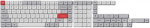 Keychron Dye-Sub PBT LSA Full Set (Low profile - Light Gray and White) Keycap rinkinys