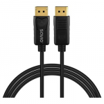 Savio CL-205 &bdquo;DisplayPort&ldquo; kabelis 2 m Juoda