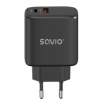SAVIO LA-06/B USB Quick Charge Power Delivery 3.0 30W vidinis įkroviklis