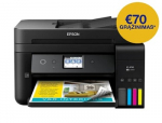 Epson EcoTank L6360 A4 daugiafunkcis spausdintuvas su &bdquo;Wi-Fi&ldquo;, skenavimo, kopijavimo, dvipusio spausdinimo funkcijomis ir &bdquo;AirPrint&ldquo; ra&scaron;alo talpykla, kurioje ra&scaron;alo yra tiek, kad pakaks iki 3 metų
