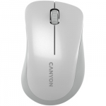 CANYON MW-11, 2.4 GHz Wireless mouse ,with 3 buttons, DPI 1200, Battery:AAA*2pcs ,pearl white grey67*109*38mm 0.063kg