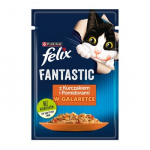 Felix Fanstastic vi&scaron;tiena, pomidorai - drėgnas kačių maistas - 85 g