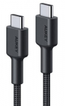 AUKEY KABELIS USB-C 2.0, QC 18W, PINTAS, 0,9 M, JUODAS