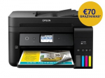 Epson EcoTank L6370 daugiafunkcis A4 spausdintuvas su &bdquo;Wi-Fi&ldquo;, ADT, dvipusio spausdinimo, skenavimo, kopijavimo funkcijomis ir &bdquo;AirPrint&ldquo; ra&scaron;alo talpykla, kurioje ra&scaron;alo yra tiek, kad pakaks iki 3 metų