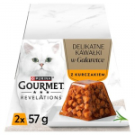PURINA Gourmet Revelations Chunks in jelly with chicken - &scaron;lapias kačių maistas - 2x57g