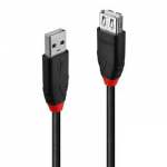 USB Prailginimo Laidas - LINDY Aktyvus Plonas USB 2.0 Prailginimo Laidas, M/F, 480 Mbps, 5 m, Juodas
