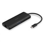 Ne&scaron;iojamojo Kompiuterio Doko Stotelė - Lindy DST-Mini USB-C Mini Doko Stotelė 4K 100 W Juoda