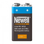 Baterija Newell 9V USB-C 500 mAh