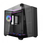 Kompiuterio korpusas - darkFlash TH285 Midi Tower ATX, M-ATX, ITX, 4 ventiliatoriai juodas