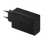 Įkroviklis - SAMSUNG TRIO ĮKROVIKLIS 65W EP-T6530NB USB Type-A ir Type-C Juodas