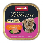 ANIMONDA Vom Feinsten Senior Mini Chicken with rabbit and basil - drėgnas ėdalas &scaron;unims - 100g
