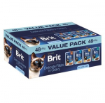 BRIT Premium by Nature Delicate fillets in gravy Box - &scaron;lapias kačių maistas - 48x85g