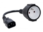 QOLTEC 53907 Adapter IEC 320 C14 FRENCH 0.15m