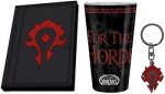 World of Warcraft Horde stiklinės, užra&scaron;ų knygutės ir sagės rinkinys
