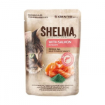 SHELMA with salmon in sauce - &scaron;lapias kačių maistas - 85g