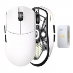 LAMZU Maya X Wireless belaidė optinė žaidimų pelė | 30000 DPI | 8K Compatible | Balta