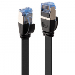 Tinklo Kabelis - LINDY Cat.6A U/FTP Plok&scaron;čias Tinklo Kabelis, RJ45, M/M, 500MHz, 32AWG, 10 m, Juodas