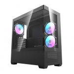 Kompiuterio Korpusas - darkFlash DS900 AIR Midi Tower ATX/ITX, 6 ARGB Ventiliatoriai, Juodas