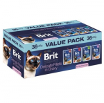BRIT Premium by Nature Delicate fillets in gravy Sterilised Box - &scaron;lapias kačių maistas - 36x85g