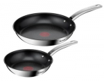 TEFAL | Pan Set | Intuition B817S255 | Frying | Diameter 20/26 cm | Suitable for induction hob | Fixed handle | Black/Silver