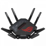 Asus ROG Rapture GT-BE98 Quad-band WiFi 7 (802.11be) Gaming Router, support new 320MHz bandwidth and 4096-QAM, dual 10G ports, backup WAN, Triple-level Game Acceleration, Mobile Game Mode, AURA RGB, AiMesh support, subscription-free network security  ...