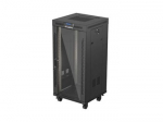 LANBERG Rack Cabinet 19inch Free-Standing 24U/600X600 FLAT PACK With Glass Door LCD black V2