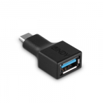 Adapteris - LINDY USB 3.2 Type C į A Adapteris, Juodas