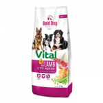 GOLD DOG Premium Vital ėriena ir ryžiai - sausas maistas &scaron;unims - 12kg