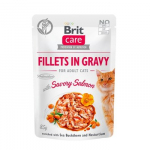 BRIT Care Fillets in Gravy la&scaron;i&scaron;os filė padaže &ndash; &scaron;lapias pa&scaron;aras katei &ndash; 85g