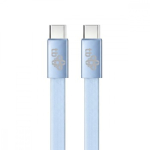 Cable USB C - USB C 1m flat baby blue