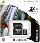 Kingston Canvas Select Plus microSD kortelė SDCS2/32 GB 10 klasės (pridedamas SD adapteris)