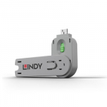 USB Priedas - LINDY USB A Prievado Užrakto Raktas Nr. 40451 40461 ABS 18x75,16x12mm Žalias