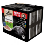 SHEBA Sauce Lover Duck, Chicken, Salmon, Tuna &ndash; &scaron;lapias kačių maistas &ndash; 32 x 85 g