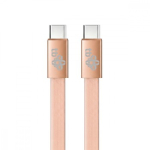 Cable USB C - USB C 1m flat peach
