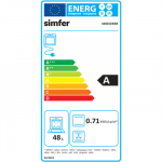 Simfer | Cooker | 4403SERBB | Hob type Gas | Oven type Electric | White | Width 50 cm | Electronic ignition | Depth 55 cm | 48 L