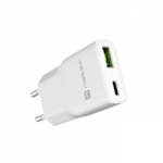NATEC USB Charger Ribera Gan Slim USB-A+USB-C 20W white