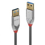 USB kabelis - LINDY Cromo Line USB 3.2 Type A į A Laidas, M/M, 5Gbps, 0.5 m, Pilkas