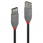 USB Kabelis - LINDY Anthra Line USB 2.0 Type A Prailginimo Laidas, M/F, 0.2 m, Juodas