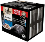 SHEBA Classics Ocean Selection Pate White Fish, Cod, Salmon, Tuna - cibo umido per gatti - 32x85 g