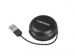 NATEC NHU-1330 Hub USB 2.0 BUMBLEBEE 4-ports Black