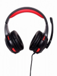 Gaming Ausinės Gembird su mikrofonu, garso reguliacija, blizgios juodos