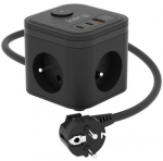 KERG SMART &ndash; 3-LIZDŲ MAITINIMO JUOSTA + USB-A+USB-C ĮKROVIKLIS 1,5 M 3&times;1,5 MM2 H05VV-F 16 A/250 V