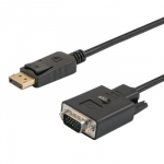 Savio Cl-203 1,8 m DisplayPort VGA (D-Sub) Juoda