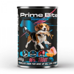 PRIME BITE Monoprotein Trout with sweet potato - drėgnas ėdalas &scaron;unims - 400g