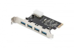 DIGITUS USB 3.0 4 port PCI Express add-on card 4 ports A / F External VL805 chipset
